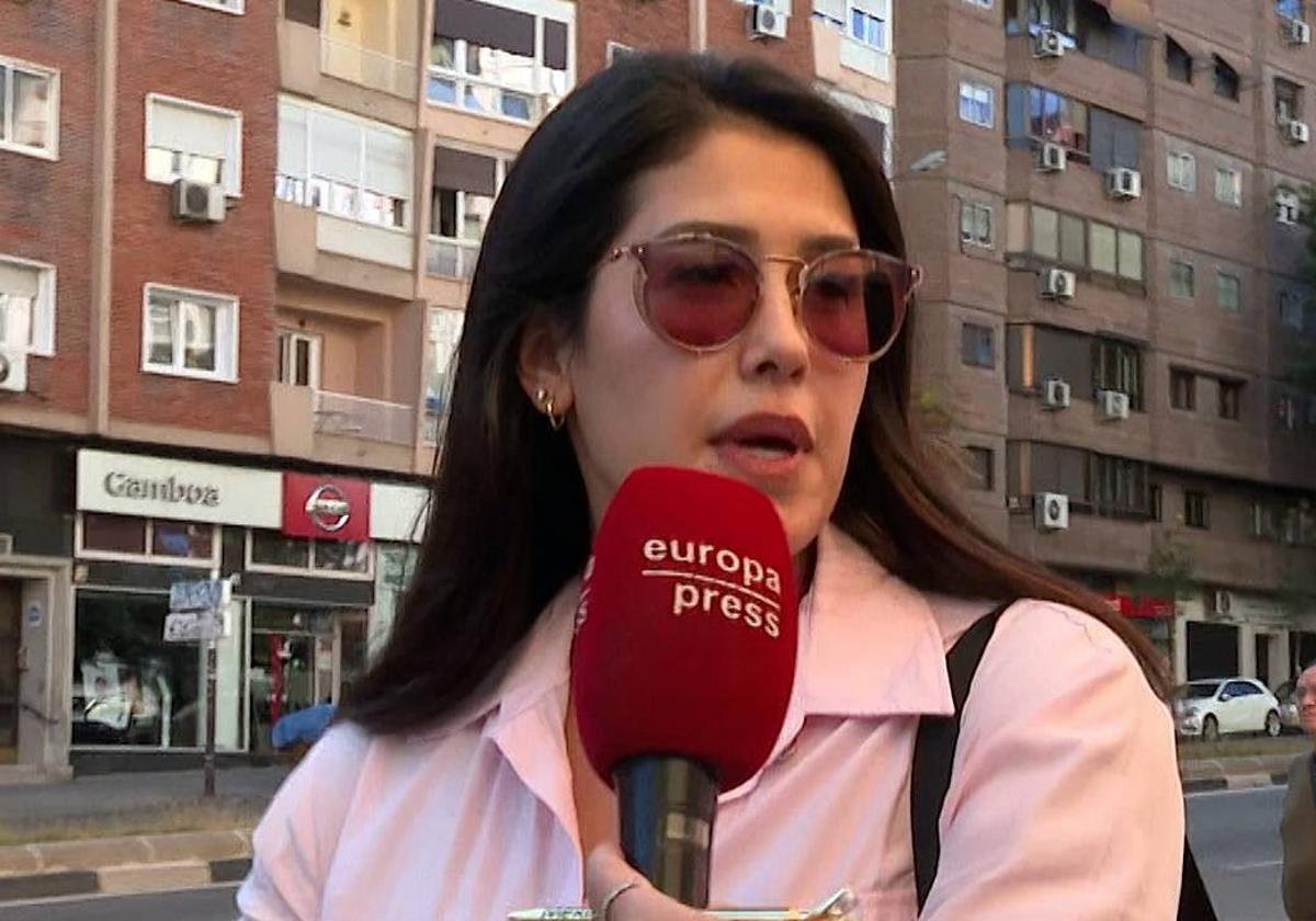 Gabriela Guillén, ante el micrófono de Europa Press.
