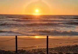 La playa de Furadouro, en Ovar, Portugal.