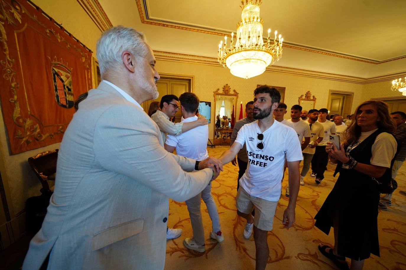 La recepción del Salamanca UDS en el Ayuntamiento, en imágenes