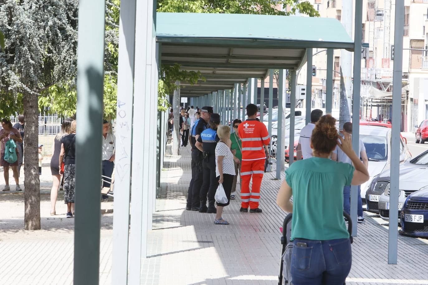 Así ha quedado el coche accidentado en la Avenida de Portugal