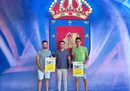 Moisés Dueñas, Jesús Manuel Hernández y David Martín, en la presentación del cartel de la muestra.