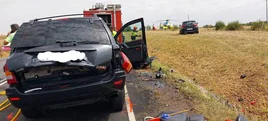 Imagen de uno de los coches siniestrados.