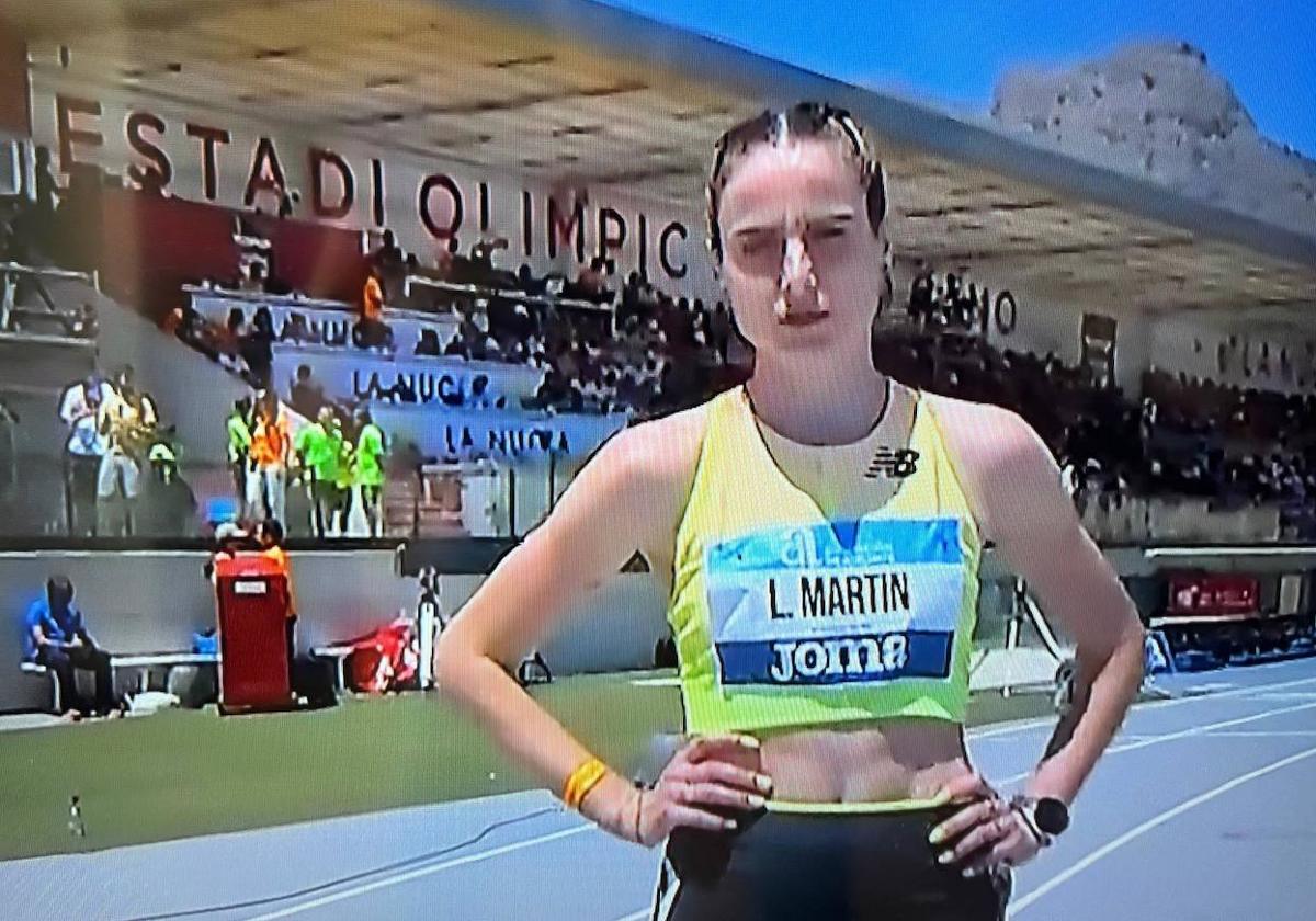 Lorena Martín, tras la final del 800 femenino.