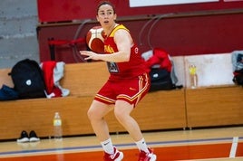 Silvia Domínguez, en Vigo con la Selección Española.