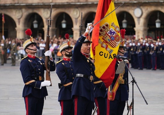 Instantánea de la jura de bandera realizada en septiembre de 2023 en Salamanca.