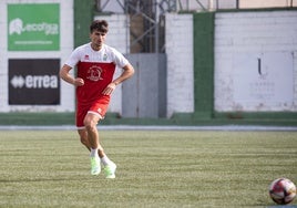 Sergio Montes durante un entrenamiento del pasado curso en Guijuelo.