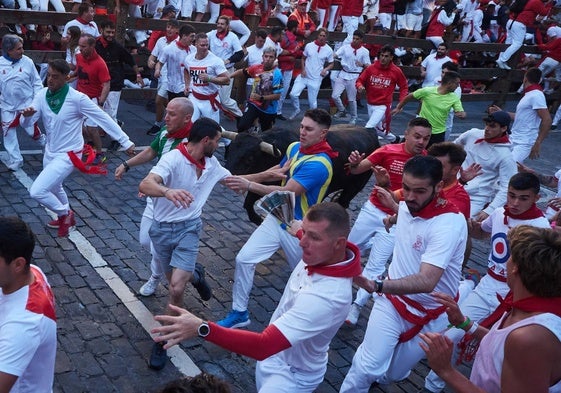 Primer encierro de los Sanfermines 2024.