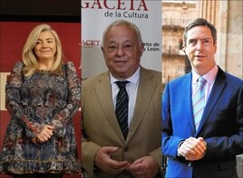 Teresa Rodríguez Vidal, Gonzalo Santonja y Enrique Sánchez-Guijo.