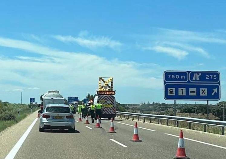 Estado de la carretera en el lugar del accidente.