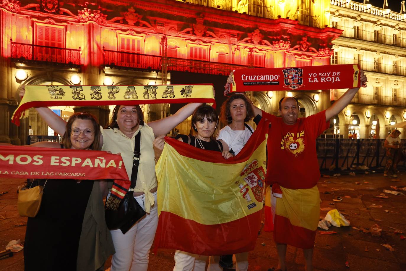 Así se celebró en Salamanca la victoria de España en la Eurocopa