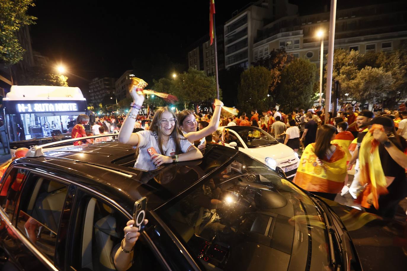 Así se celebró en Salamanca la victoria de España en la Eurocopa