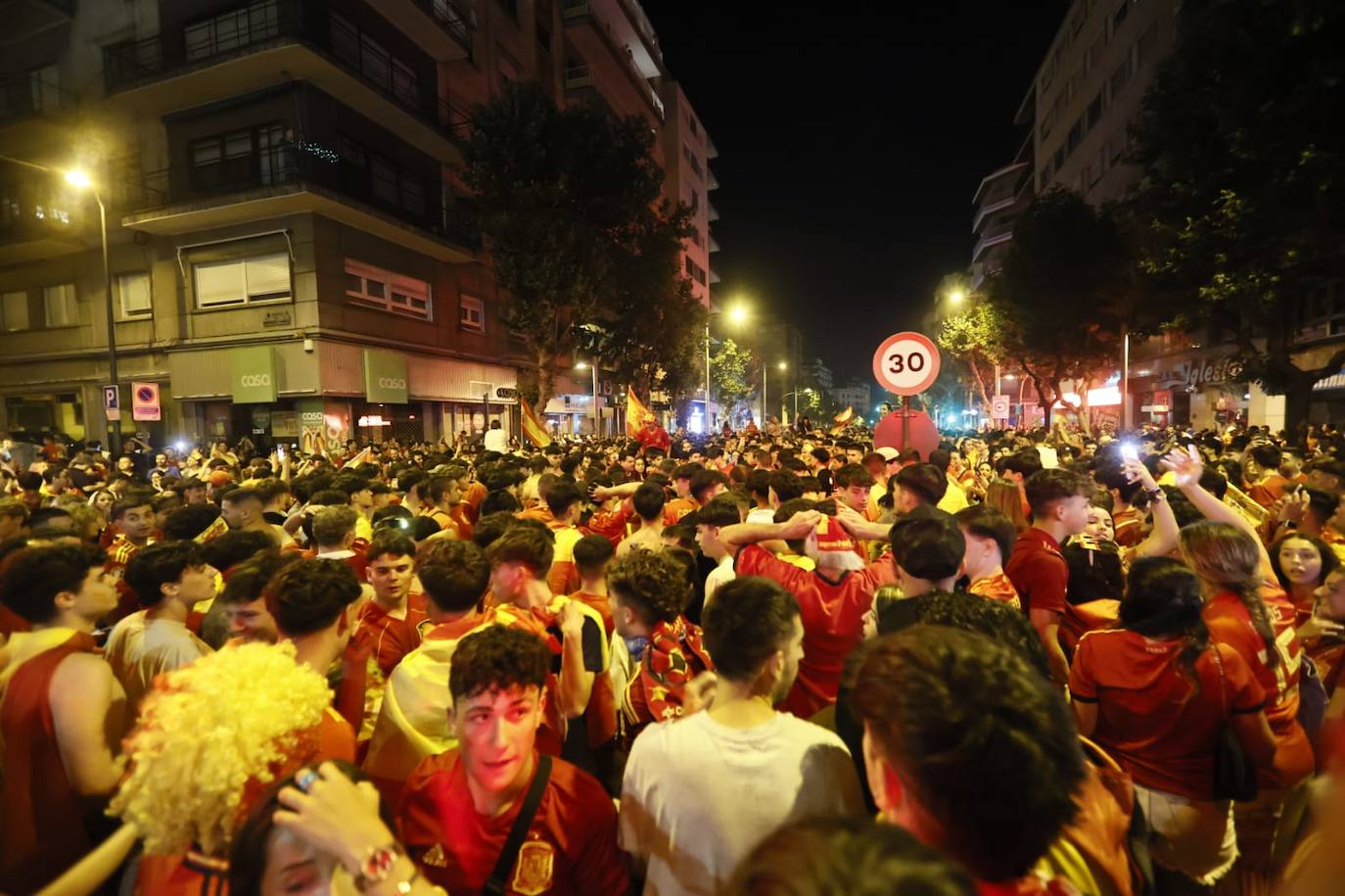 Así se celebró en Salamanca la victoria de España en la Eurocopa