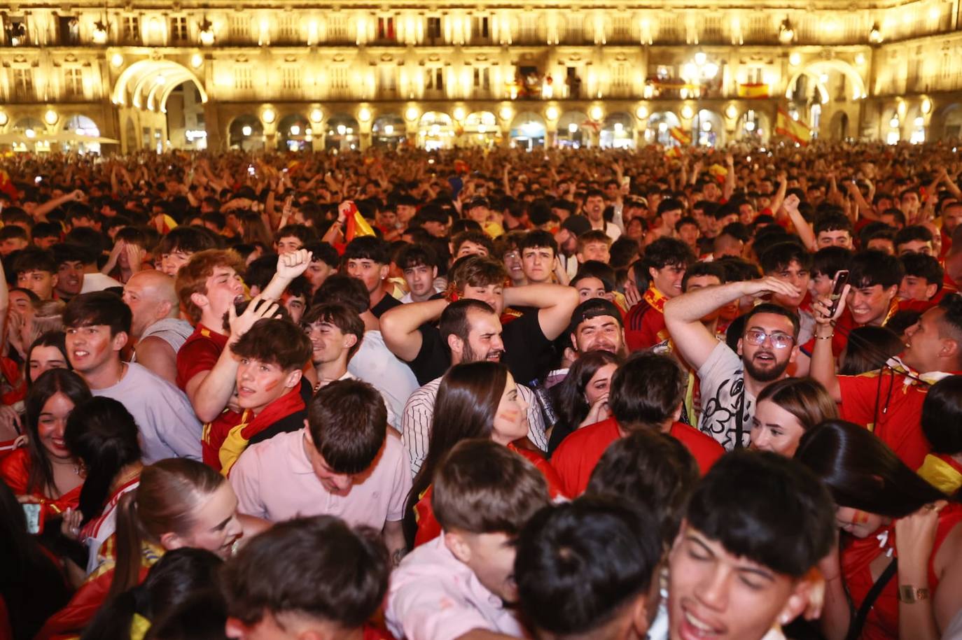 Así se celebró en Salamanca la victoria de España en la Eurocopa