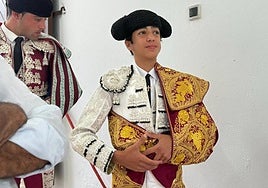 Marco Pérez, en el patio de cuadrillas de Santander.