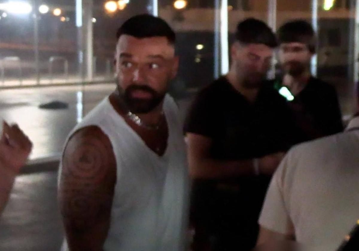 El cantante Ricky Martin, en Barcelona.