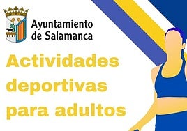 Cartel de las actividades deportivas para adultos