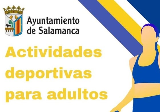 Cartel de las actividades deportivas para adultos