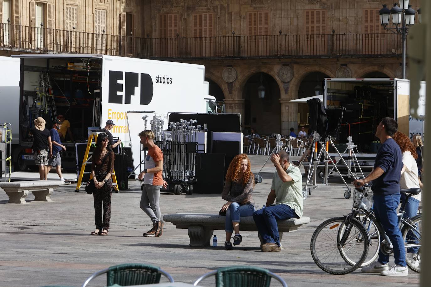 La Plaza Mayor se convierte en el escenario de la nueva serie de Amazon