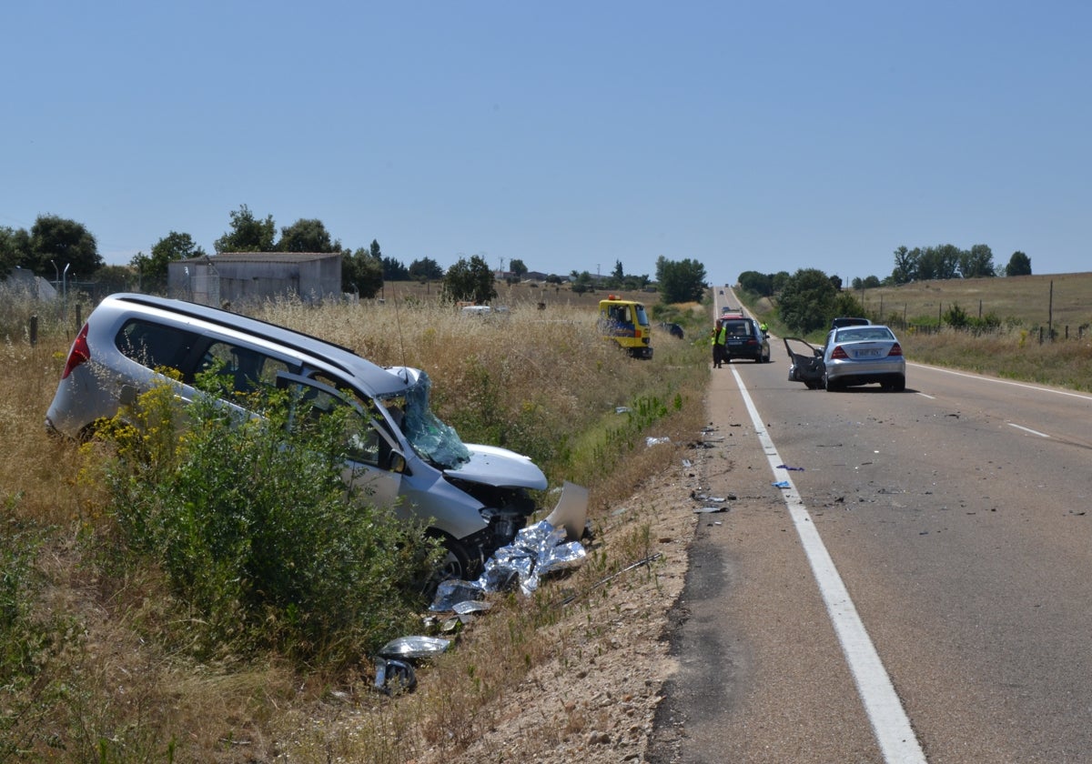 Imagen del accidente mortal ocurrido en la CL-517.