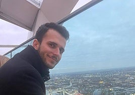 Pablo Gómez en la planta 35 del rascacielos 'Sky Garden', en Londres.