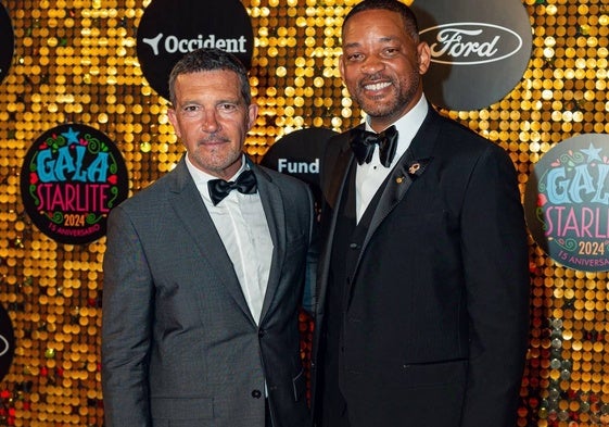 Antonio Banderas junto a Will Smith en el 'Starlite'