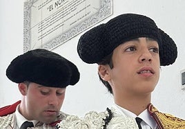Marco Pérez, en el patio de cuadrillas de la plaza de toros de Cuatro Caminos de Santander.