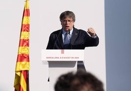 Carles Puigdemont, este jueves en Barcelona.