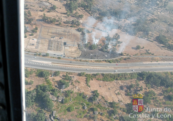 Imagen del incendio en Béjar.