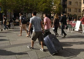 Turistas en Salamanca.