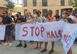 Protesta celebrada en Villamayor.