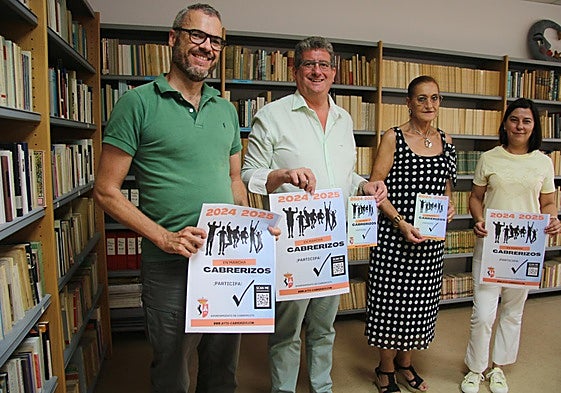 César Oliva, Claudio del Río, Lali Recio y Silvia Martín en Cabrerizos.