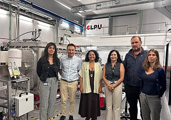 Un momento de la visita.