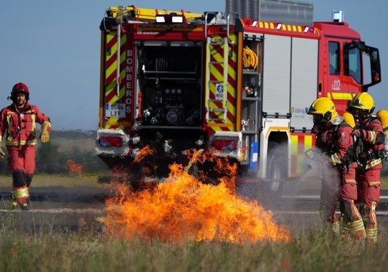 Imagen de una intervención de los Bomberos de la Diputación de Salamanca.