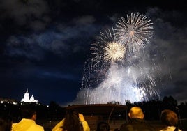 Fuegos artificiales que tuvieron lugar el pasado año por las Ferias y Fiestas de Salamanca.