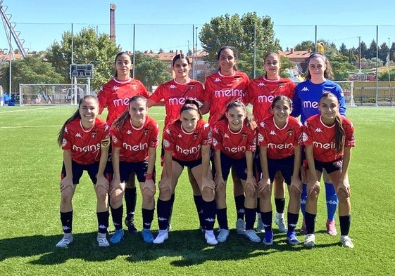 Las jugadoras que conformaron el primer once de María Gordo en Liga al frente del Salamanca FF.