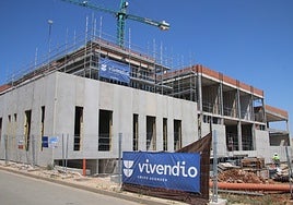 Imagen de las obras acometidas en el nuevo colegio de Aldeatejada.