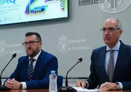 El diputado delegado de 'Salamaq', Santiago Castañeda, y el presidente de la Diputación de Salamanca.