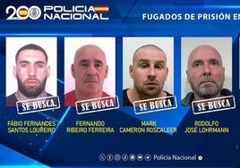 La Policía difunde la imagen de los cinco presos peligrosos fugados en Portugal