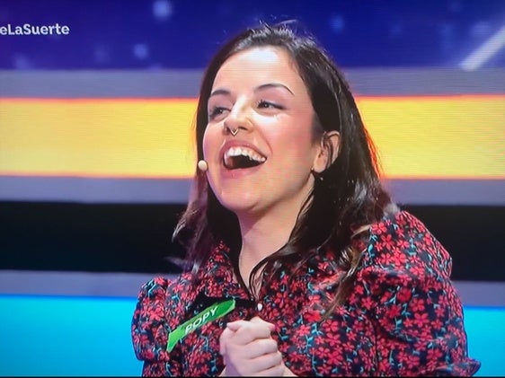 Popy Vegas en el programa de La ruleta de la suerte noche.
