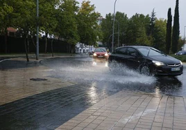 Imagen de un día lluvioso en la capital.