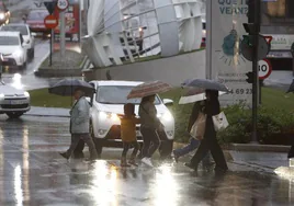 Imagen de un día lluvioso en la capital.