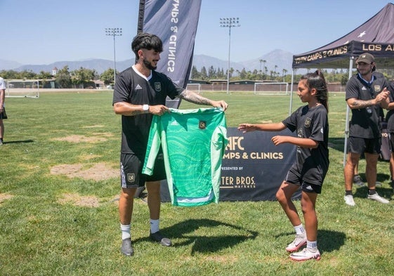 El salmantino, durante el campamento veraniego del equipo norteamericano Los Ángeles Fútbol Club.