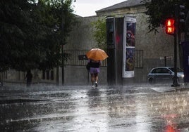 Imagen de un día de tormenta en la capital.