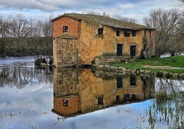 Molino de Olmillos en la margen derecha del río Tormes en el término de Juzbado.