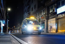 Una ambulancia en Salamanca.