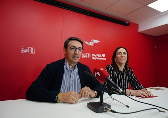 Fernando Pablos y Rosa Rubio, en la rueda de prensa de este lunes.