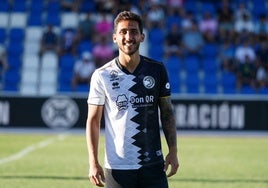 Álvaro Gómez, preparado para un partido en el Reina Sofía.