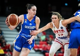 Iyana Martín, en el partido de este jueves en Hungría.