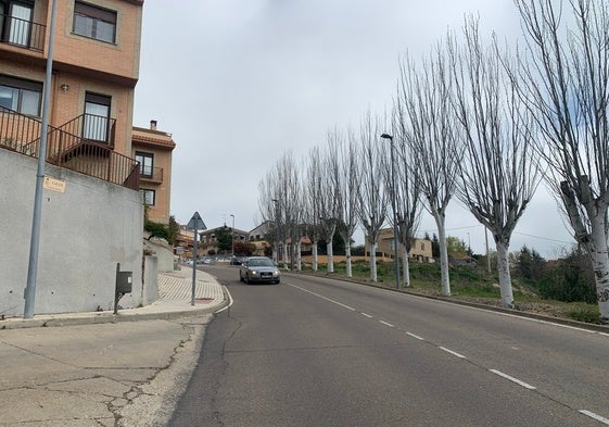 Calle de la Cuesta, en el término de Cabrerizos.