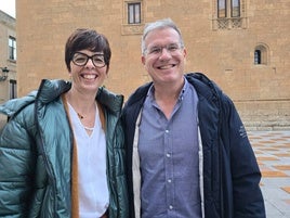 Nuria y Jorge, durante su visita a Ciudad Rodrigo.